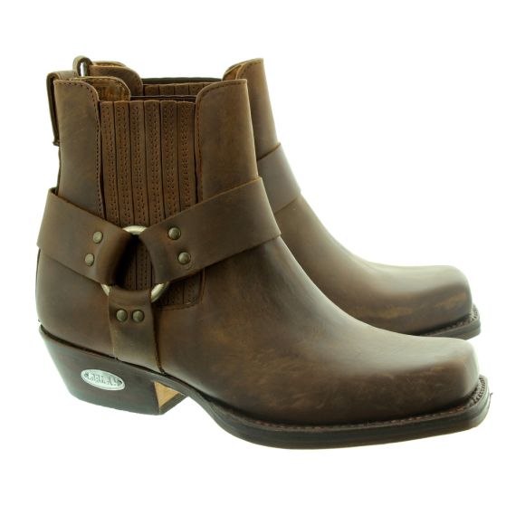 LOBLAN 096 Western Ankle Boots in Brown
