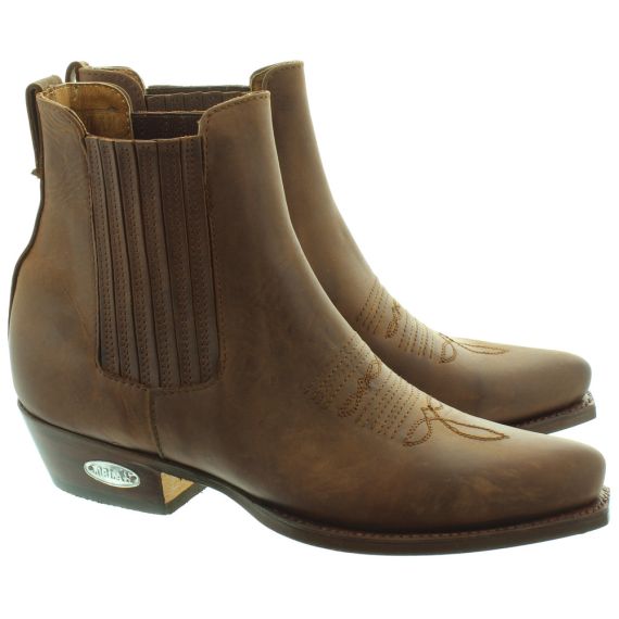 LOBLAN 298 Western Ankle Boots in Brown