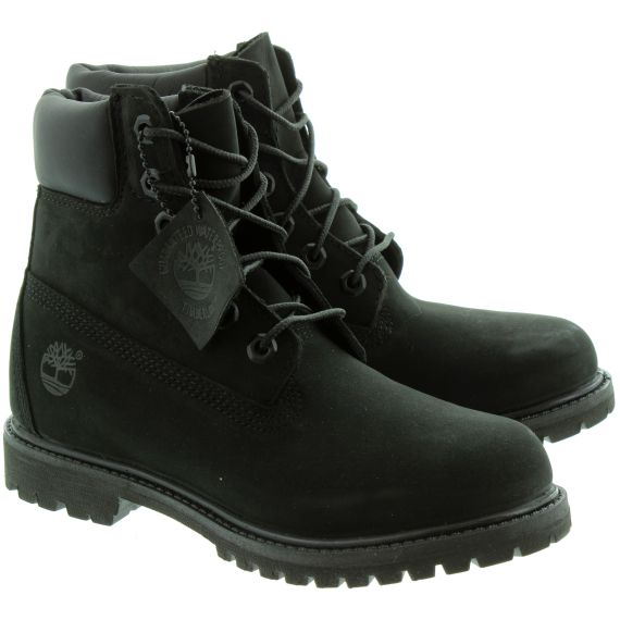 TIMBERLAND 8658A 6 Inch Ladies Lace Boots in Black