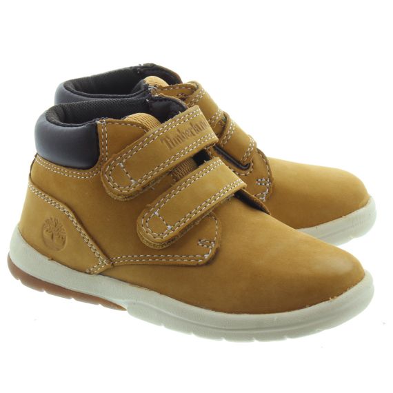 TIMBERLAND Kids Toddler Tracks Velcro Boot In Wheat