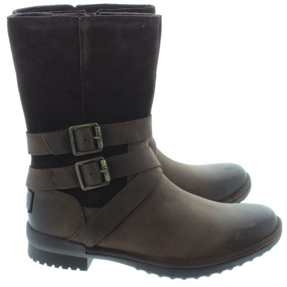 UGG Ladies Lorna Calf Boots In Brown