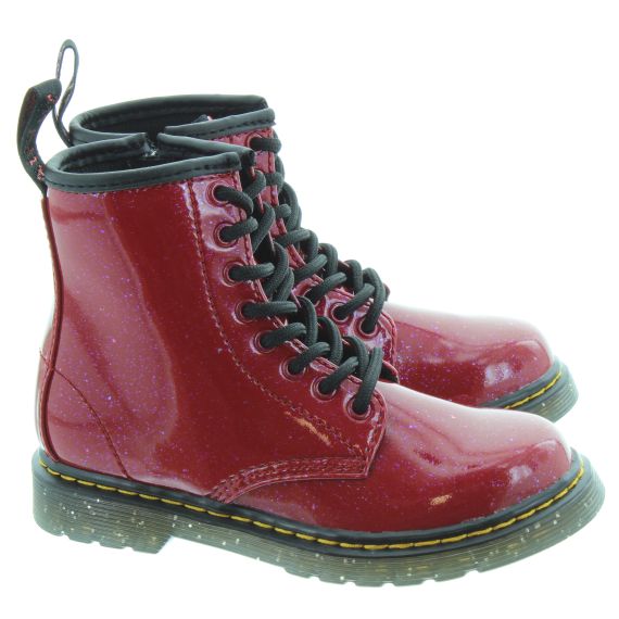 DR MARTENS Kids 1460 Boot in Red Cosmic