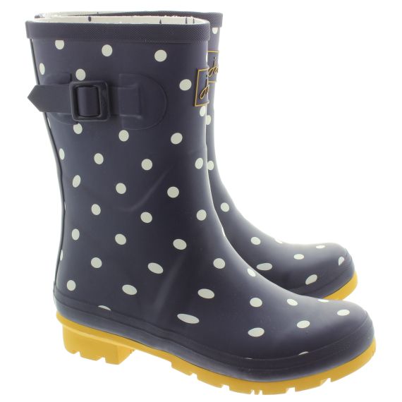 JOULES Ladies Molly Wellies in Navy Spot