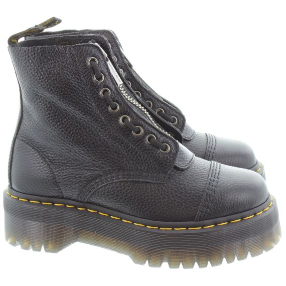 DR MARTENS Ladies Sinclair Platform Boots In Black Nappa