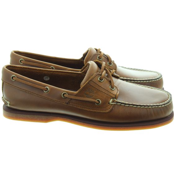 TIMBERLAND Mens Classic Boat Shoes In Brown