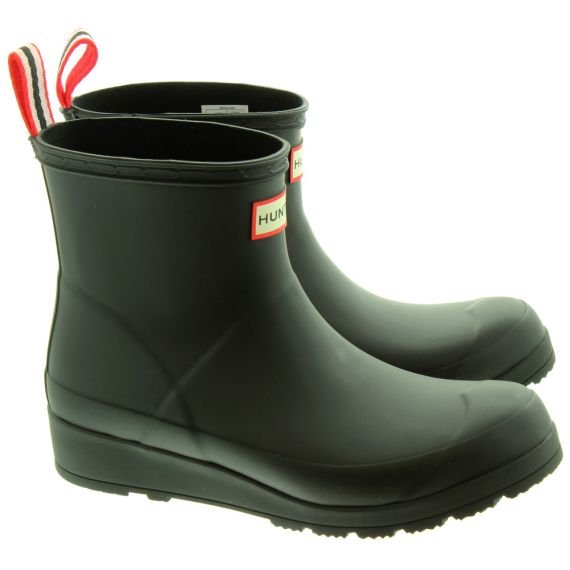 HUNTER Play Boot Short Wellies In Black