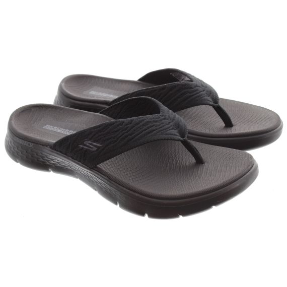 SKECHERS Ladies 141404 Splendo Toepost Sandals In Black 