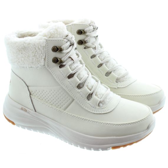 SKECHERS Ladies 144756 Stellar Waterproof Boots In Natural 