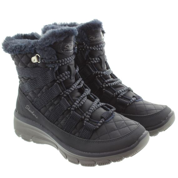 SKECHERS Ladies Easy Going Ankle Boots In Navy