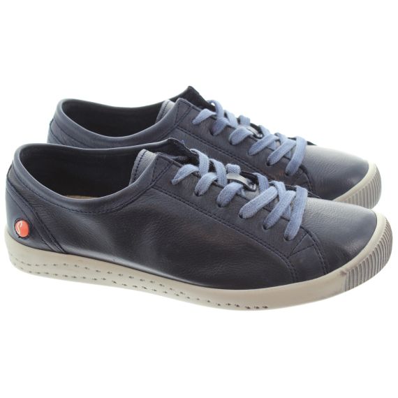 SOFTINOS Ladies Isla Lace Shoes In Navy 