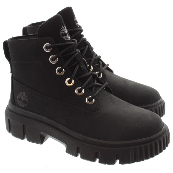 TIMBERLAND Ladies Greyfield Nubuck Ankle boots In Black 