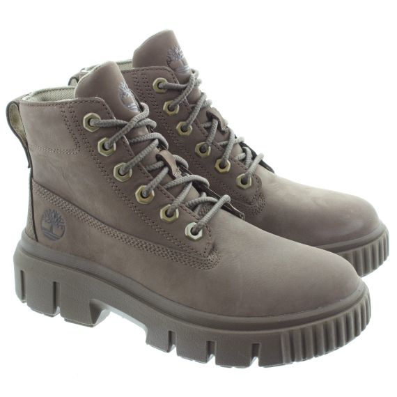 TIMBERLAND Ladies Greyfield Nubuck Ankle Boots In Brown