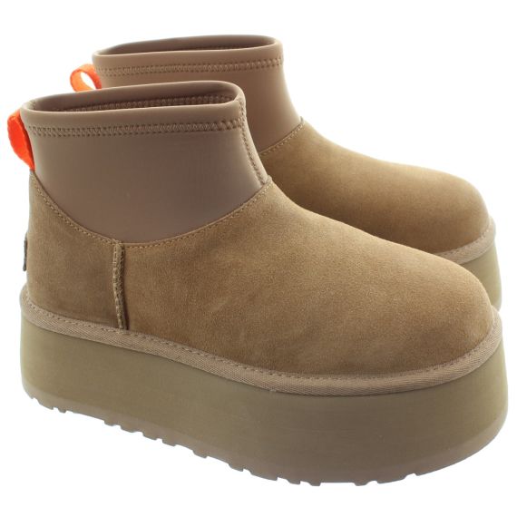 UGG Ladies Classic Mini Dipper Boots In Chestnut