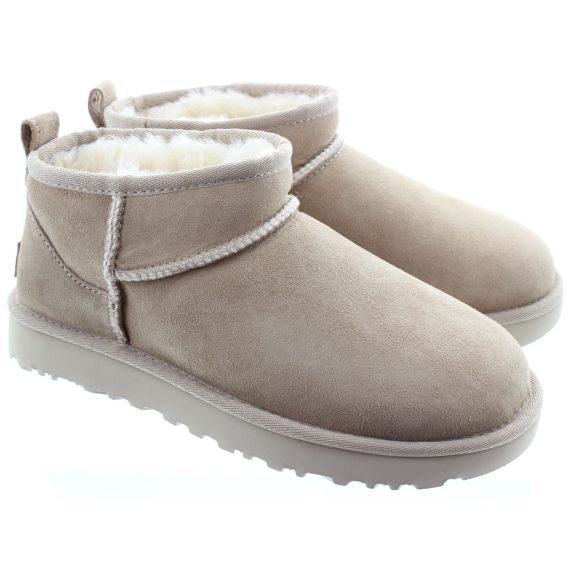 UGG Ladies Classic Ultra Mini Boots In Sand 