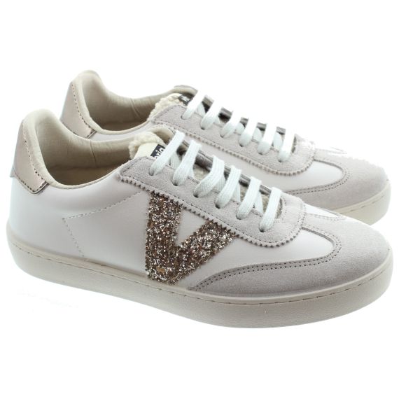 VICTORIA Ladies Berlin Shearling Trainers In Beige 