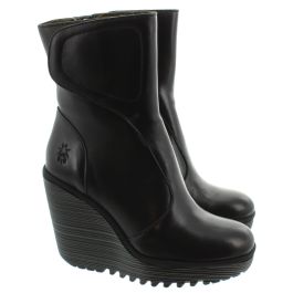 Ladies wedge store boots uk