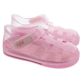 IGOR Kids Star Brillo Sandals In Pink Glitter